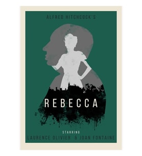 Alfred Hitchcock Rebecca Tablo Ahşap Poster Dekoratif