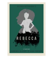 Alfred Hitchcock Rebecca Tablo Ahşap Poster Dekoratif