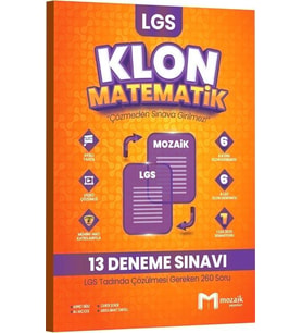 8. Sınıf LGS Matematik Klon 13 Deneme Mozaik Yayınları