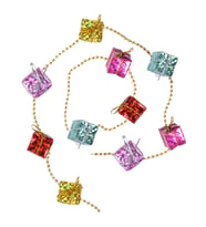 Yılbaşı Hediye Paketi Zincir Garland Süs 100 cm