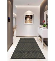 Gold Sade Desensiz Kaymaz Tabanlı Dekoratif Halı RV196 - 100 x 160 cm