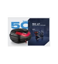Motosiklet Basic 50 lt Arka Çanta Motor Tur Çantası Top Case 50 Litre Hacim Siyah