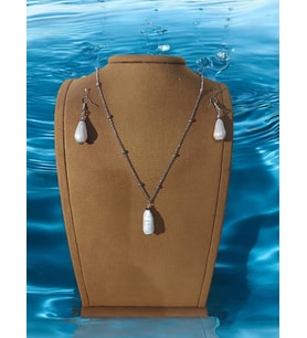 Doğal Barok Inci 2'li Set (Gümüş)
