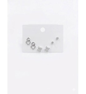 Zincir Detaylı Altılı Küpe - Kp00640