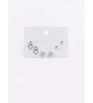 Zincir Detaylı Altılı Küpe - Kp00640
