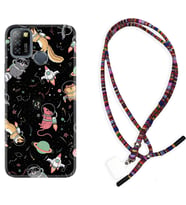 INFINIX Smart 4 5 6 Zero 8 S5 Pro Kılıf Boyun Asklı Rasta Silikon Planet Animals 1771