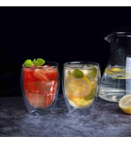 Çift Cidarlı İki Katmanlı Çift Camlı Bardak, Kupa, Borosilikat Cam, Yalıtımlı, 250 ml