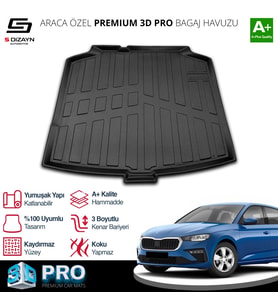 S-Dizayn Skoda Scala 3D Pro Bagaj Havuzu 2019 Üzeri A+ Kalite