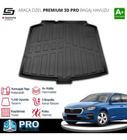 S-Dizayn Skoda Scala 3D Pro Bagaj Havuzu 2019 Üzeri A+ Kalite