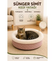 Renkli ve Desenli Yumuşak Süngerli Kedi Köpek Yatağı