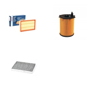 Bosch Filtre Bakım Seti Volvo S40 II 1.6 D 109 Beygir Dizel 2004-2007 Hava + Yağ f. + Polen Filtre Sardes