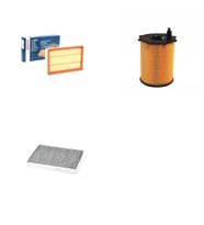 Bosch Filtre Bakım Seti Volvo S40 II 1.6 D 109 Beygir Dizel 2004-2007 Hava + Yağ f. + Polen Filtre Sardes