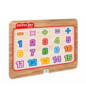 Ahşap Frame Puzzle Eğitici Set Sayılar (Karışık)