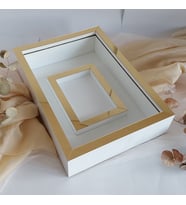25X35 BEYAZ-GOLD  FOTOĞRAF BÖLÜMLÜ ANI ÇERÇEVESİ- NİŞAN SÖZ GÜLLERİNİZ İÇİN ÇERÇEVELER