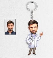 Kişiye Özel Doktor Tasarımlı Karikatür Anahtarlık 5