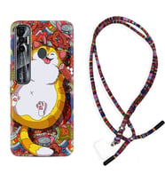 Tecno Spark 6 6 Go 8C 8 Pro 7 7 Pro Kılıf Boyun Asklı Rasta Silikon Tombul Kedi 1739