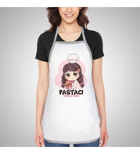 Kişiye Özel Pastacı Kız İsme Özel Mutfak Önlüğü