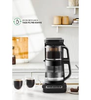 Robotea Pro Connect 4 in 1 Konuşan Cam Çay Makinesi Silver (Krom)