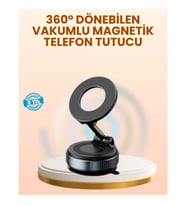 Mey İthalat® Vakumlu Manyetik Araç Telefon Tutucu Güçlü Tutuş