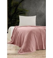 Petra  Triko Yatak Örtüsü Tek Kişilik 180 X 230 (Pudra)