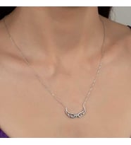 Ucarticaret S-warovski Taşlı Gümüş Kanat Bayan Kolye