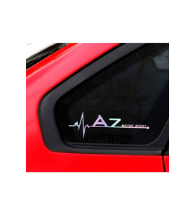 A7 Yan Cam Sticker Oto Kapı 20 Cm X 7 Cm Hologram c7