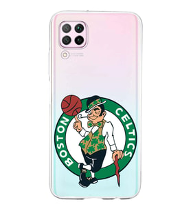 Huawei P40 Lite Uyumlu Kapak Boston Celtics Tasarımlı Şeffaf Silikon Kılıf