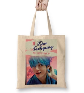 Taehyung BTS PERSONA Bez Çanta Uzun Saplı