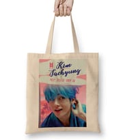 Taehyung BTS PERSONA Bez Çanta Uzun Saplı