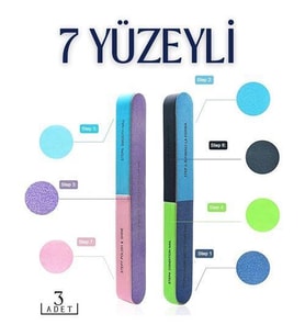 TransForMacion 7 Yüzeyli Tırnak Törpü ve Parlatma Süngeri 3 Adet 718790