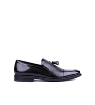 Shoetyle - Hakiki Rugan Deri Siyah Renk Klasik Erkek Ayakkabı - 900-4702