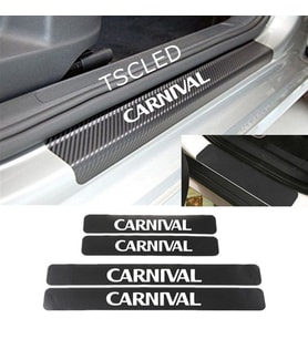 Carnival Karbon Kapı Eşiği Kaplama Sticker Yapıştırma (4 Adet) zz100