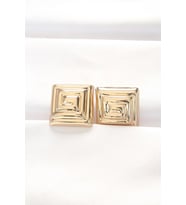 Pirinç Gold Renk Kare Form Küpe - TJ-BKP8879