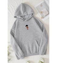 Unisex Chen Üzümlü Kekim Baskılı Sweatshirt (Gri)