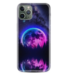 Apple iPhone 11 12 13 14 Pro Max Kılıf Desemli Silikon Star Planet 1652
