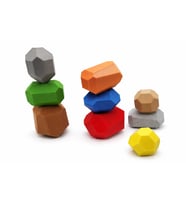 3D Baskı Denge Taşları – Montessori Denge Oyunu, Renkli Geometrik Taş Seti, Eğitici Denge Oyuncağı