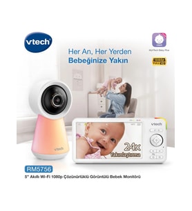 Vtech Uyarlanabilir Gece Lambalı 5’’ Wi-Fi Görüntülü Bebek Monitörü - RM5756HD