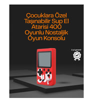 Mey İthalat® 3 İnç Ekranlı Klasik Oyunlu El Konsolu