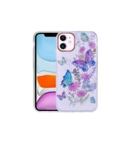 Apple iPhone 11 Uyumlu Kılıf Desenli Simli Sert Zore İnka Kapak (Model 1)