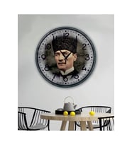 bilge Tasarım ATATÜRK temalı Duvar Saati 35 x 35 CM (Karışık)