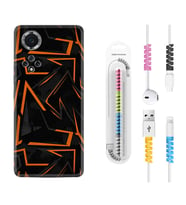Huawei Nova Y70 Y90 Nova 9 SE  Kılıf Kablo Koruma Spiral Silikon Zigzaglar 1651