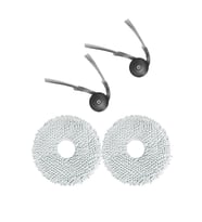 Roborock QRevo Edge Uyumlu 2 Adet Yan Fırça 2 Adet Mop Fiber Paspas