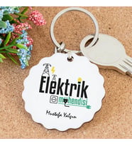 İsme Özel Elektrik Mühendisi Papatya Anahtarlık