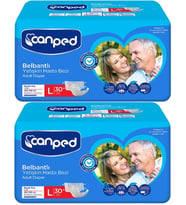 Canped Belbantlı Tekstil Yüzey Hasta Bezi L 30*2 (60 Adet)