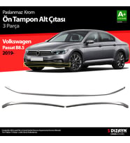VW Passat B8.5 Krom Ön Tampon Alt Çıtası 3 Parça 2019-2023