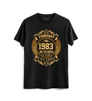 Vintage Gold Awesome Series February 1983 Siyah Tshirt