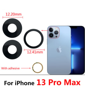 Tkgz İPhone 13 PRO MAX 3LÜ Arka Kamera Camı Lens Yapışkanlı