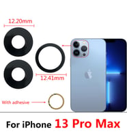 Tkgz İPhone 13 PRO MAX 3LÜ Arka Kamera Camı Lens Yapışkanlı
