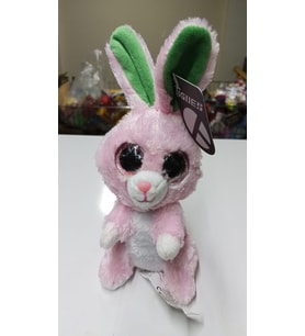 Peluş Büyük Parlak Gözlü Pembe Tavşan 15 cm