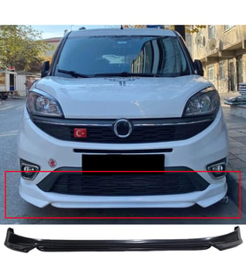 Fiat Doblo D4 Ön Ek 2015 2016 2017 2018 2019 2020 2021 Mat Siyah Plastik Ön Karlık